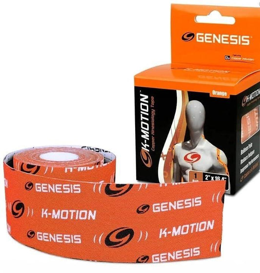 rollo cinta kinesiologica k-roll infusion cobre naranja uso deportivo.