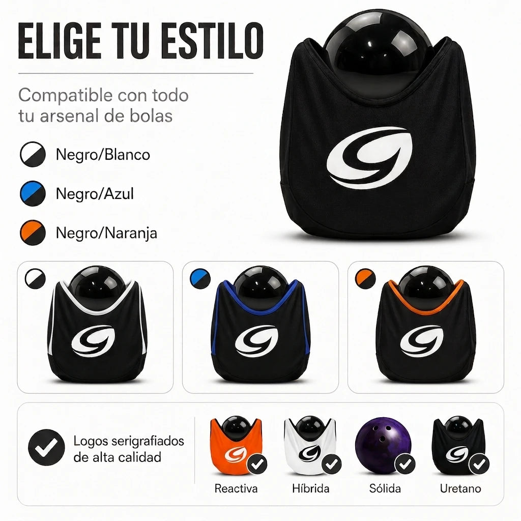 Bolsa Bola de Bowling 3 en 1 - Negro/Azul