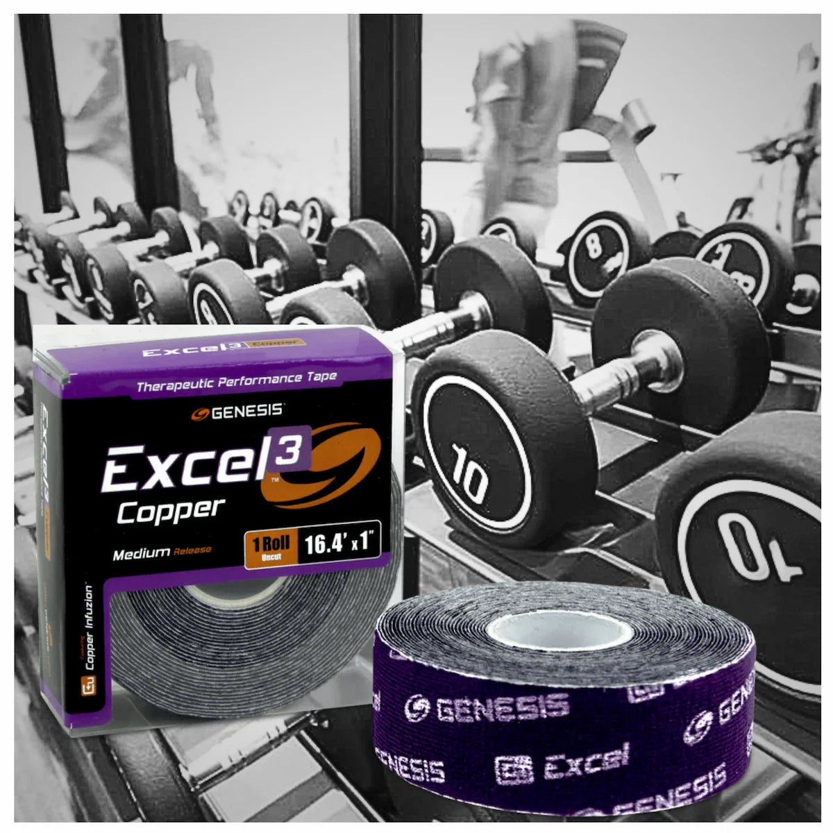 Banda fina Excel Copper 3 color Morado
