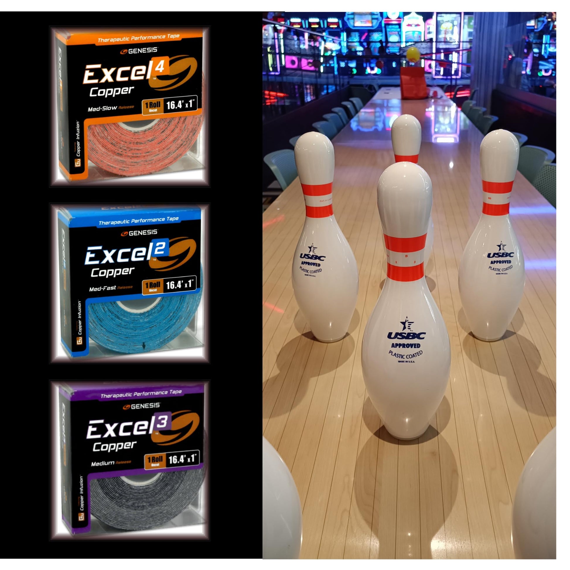 Banda Kinesiologica Excel Copper No.2 - 2,5 cm x 5 mts Azul - U - Turn Sport Goods S.L.