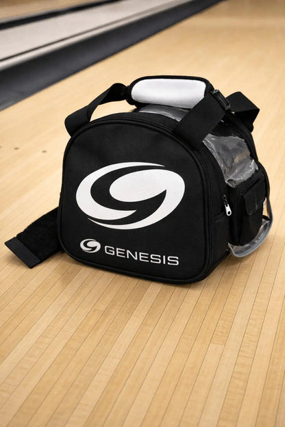 Bolso 1 bola negro tiras reforzadas