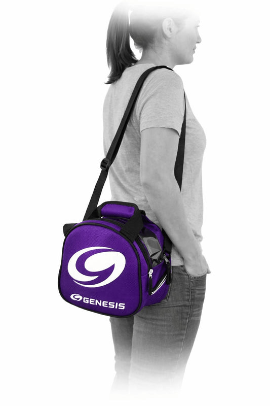 bolso bowling 1 bola purpura transporte comodo alta resistencia