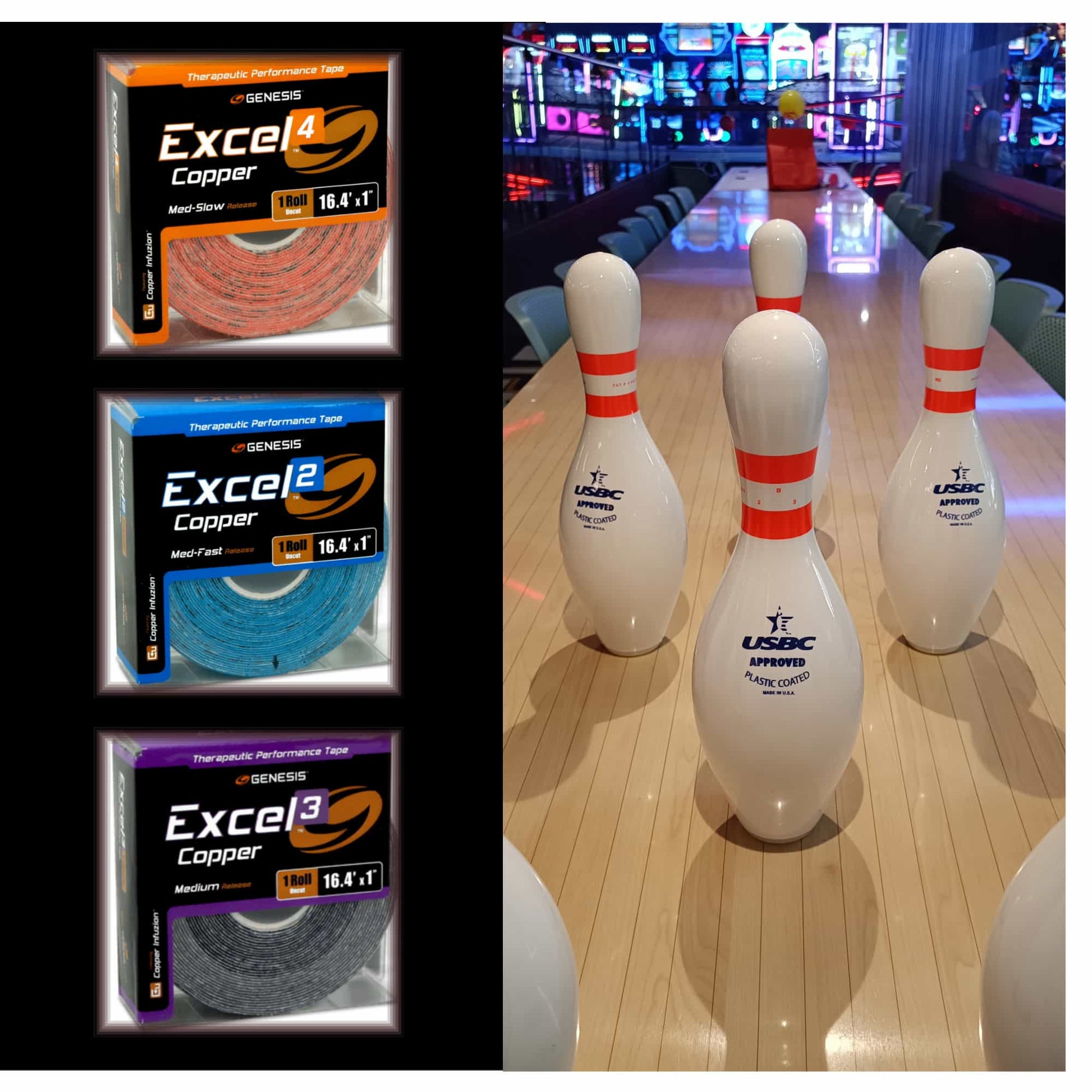 Banda Kinesiológica Excel Copper No.4 - 2,5cm x 5 mts Naranja - U - Turn Sport Goods S.L.