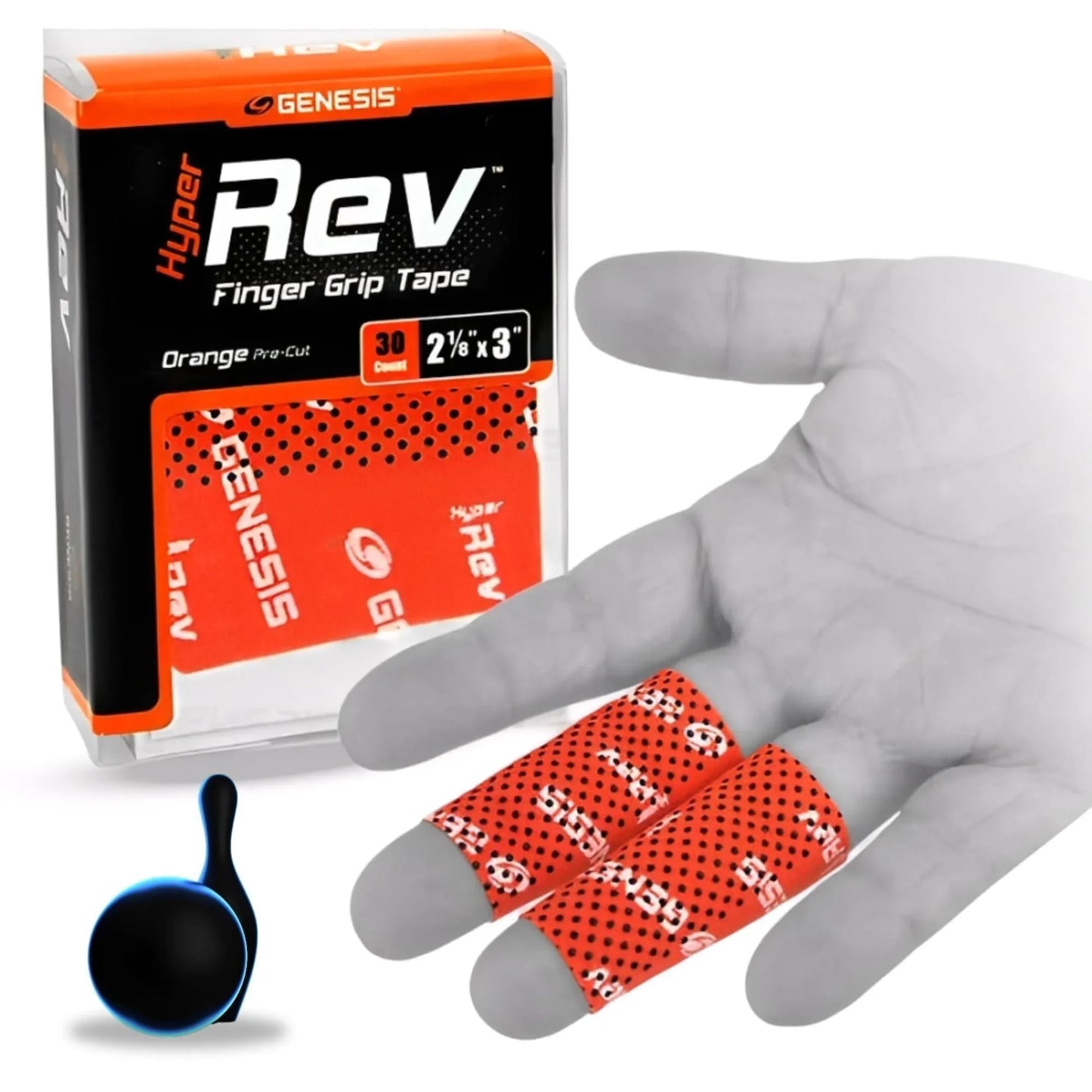 Cinta Color Naranja para Generar Máxima Potencia y Revoluciones de Spin con Finger Tape Hyper Revolution.