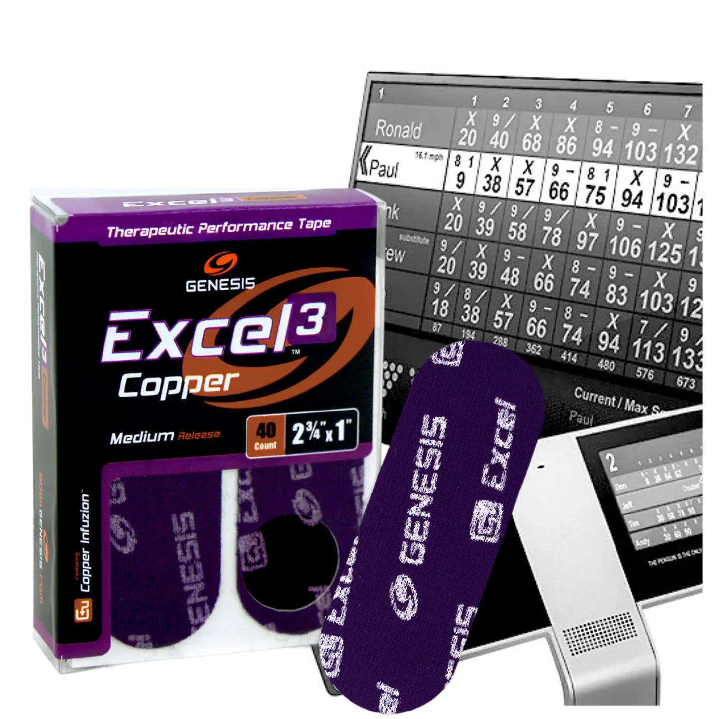 cinta pulgar bowling proteccion excel copper morado liberacion lenta. 