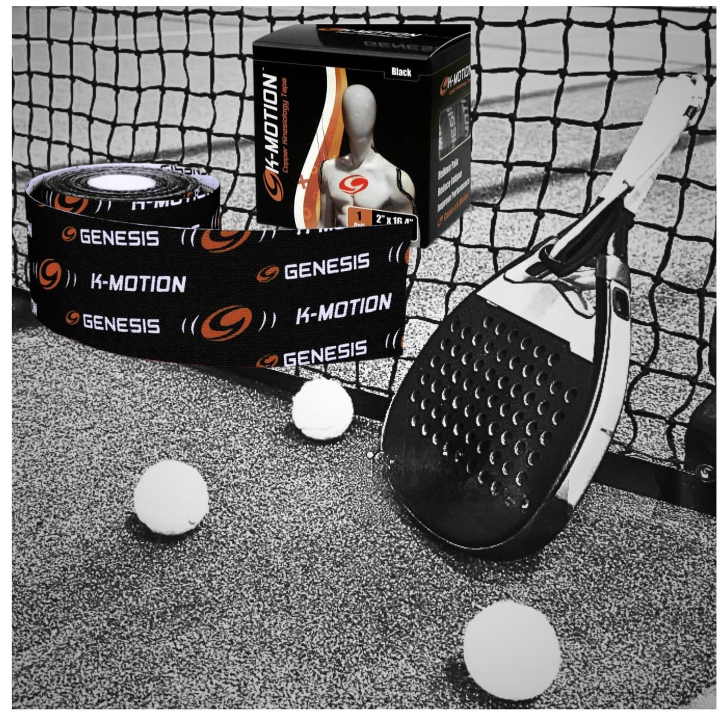 cinta infusion cobre rollo negra soporte muscular deportes.