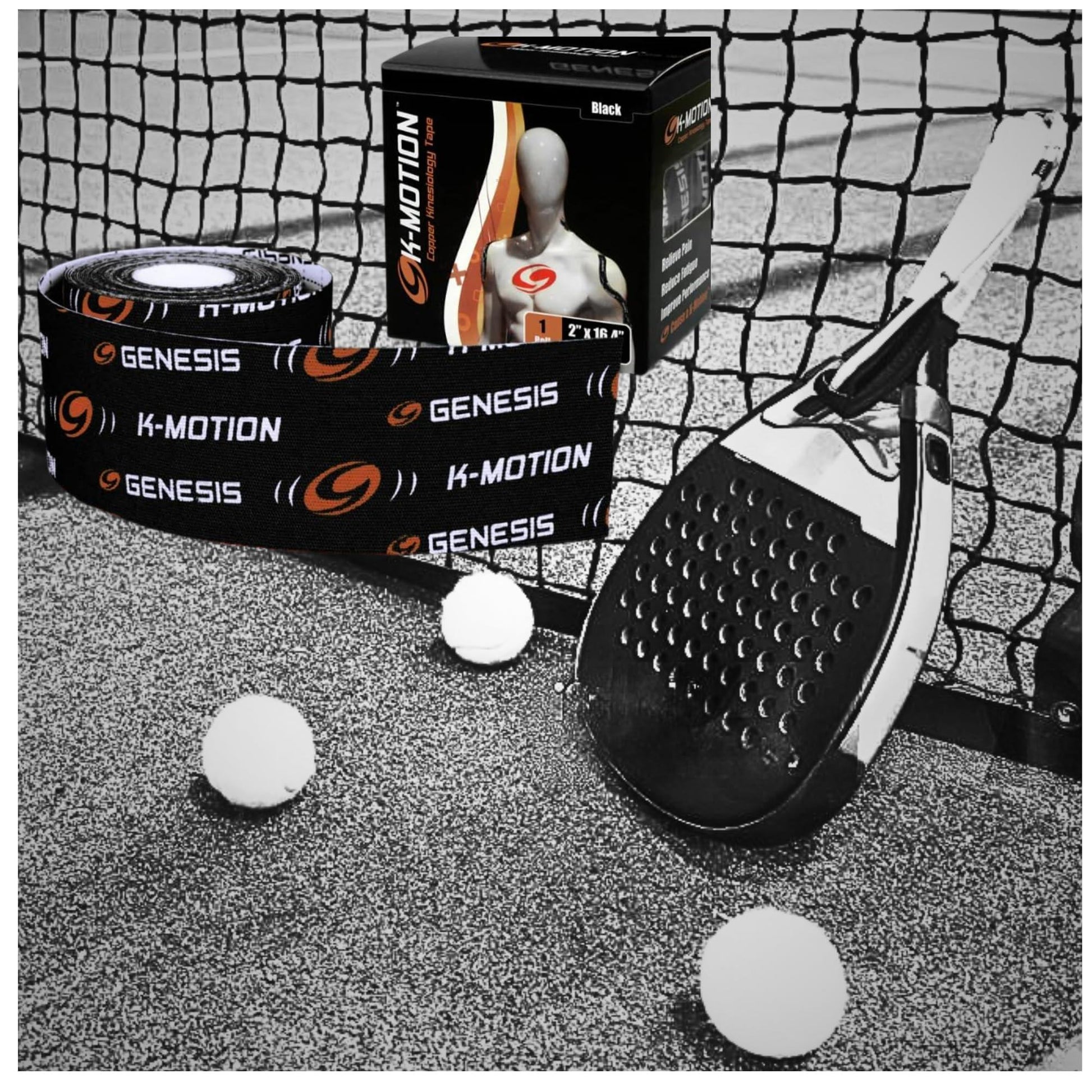 cinta infusion cobre rollo negra soporte muscular deportes.