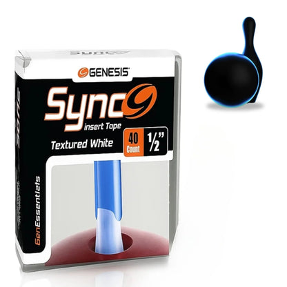 Pack de 40 Cintas Blancas de Inserción para Pulgar 1/2" Pulgada Marca Genesis Sync Bowling