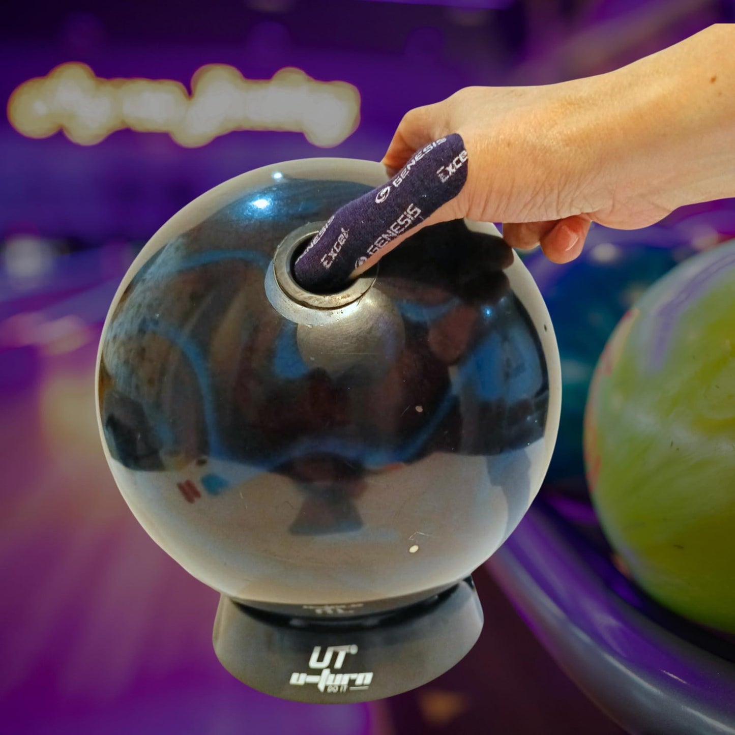 cinta de proteccion del pulgar excel copper 3 color morado