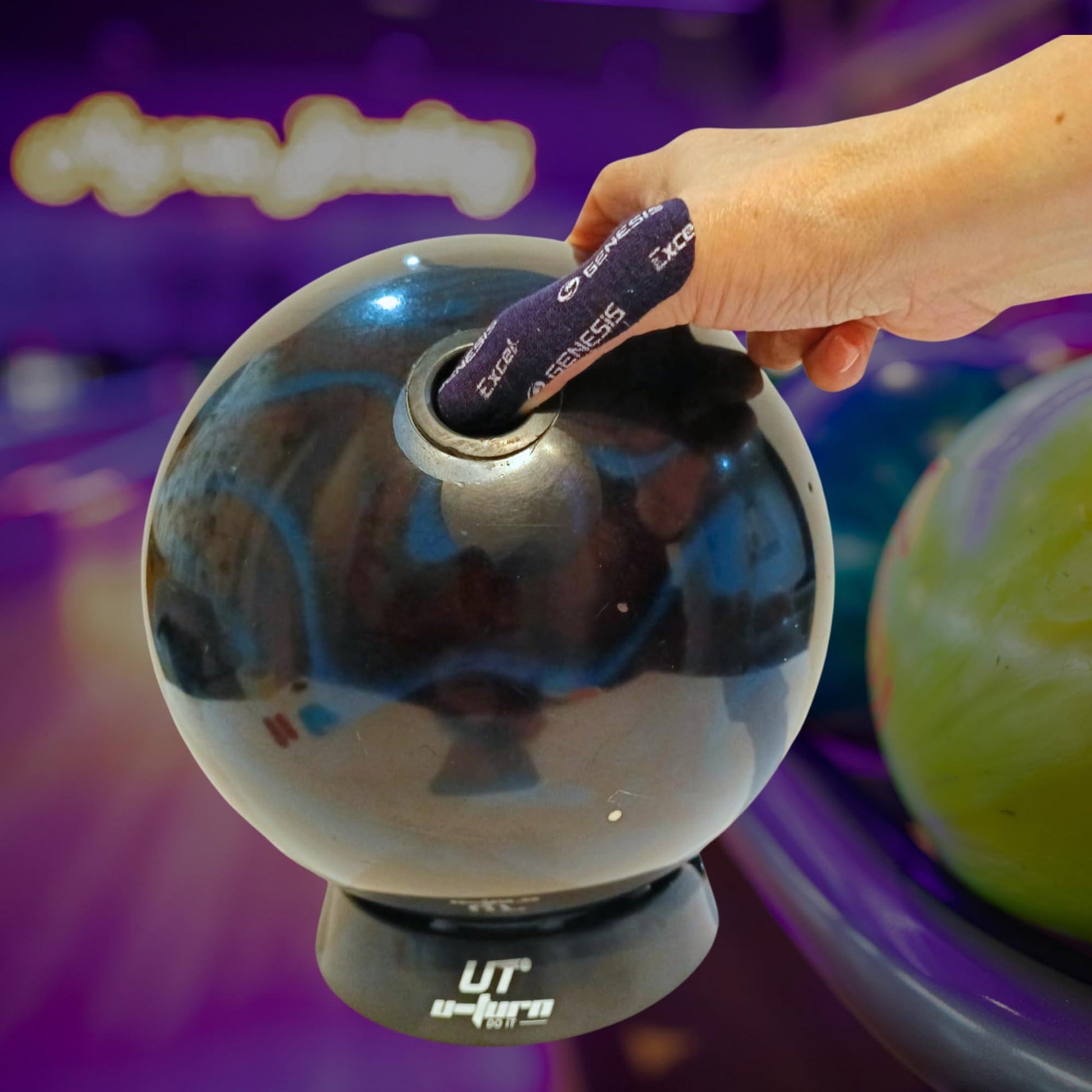 cinta de proteccion del pulgar excel copper 3 color morado