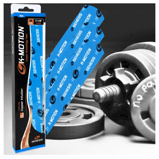 Cintas Kinesiologicas K.Motion, Pre - Cortadas Azul 20 Und. - U - Turn Sport Goods S.L.