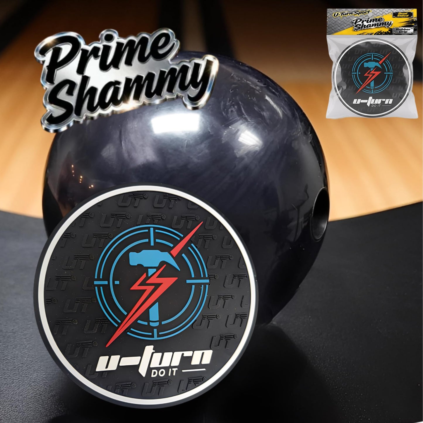 Disco de Limpieza Shammy para Bolas de Bowling, Goma/Cuero 3D Martillo & Rayo - U - Turn Sport Goods S.L.