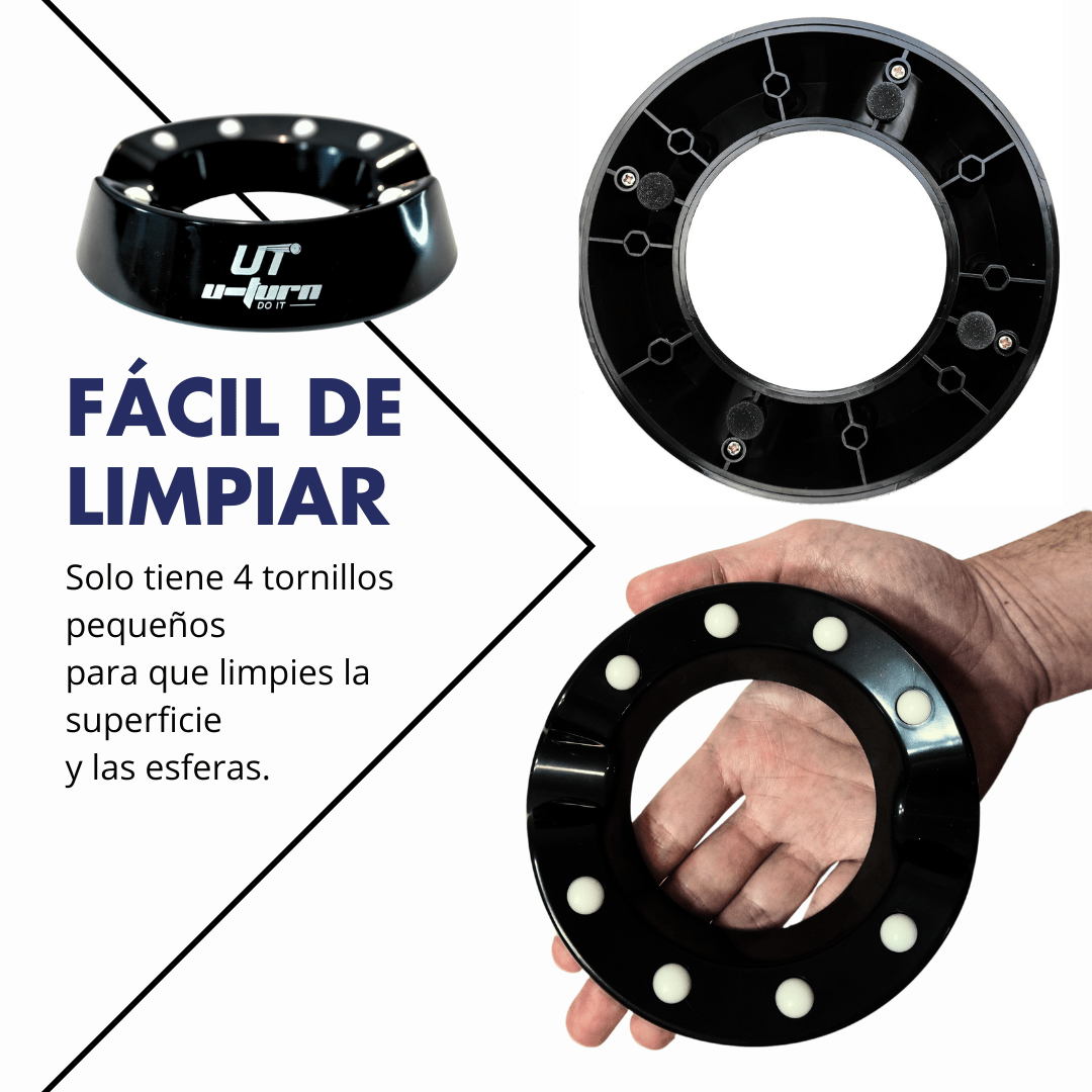 infograma de base giratoria 360, color negro, facil de limpiar,4 tornillos, u-turn sport