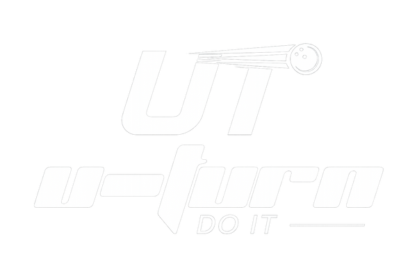 logo u-turn sport, color blanco, sin fondo
