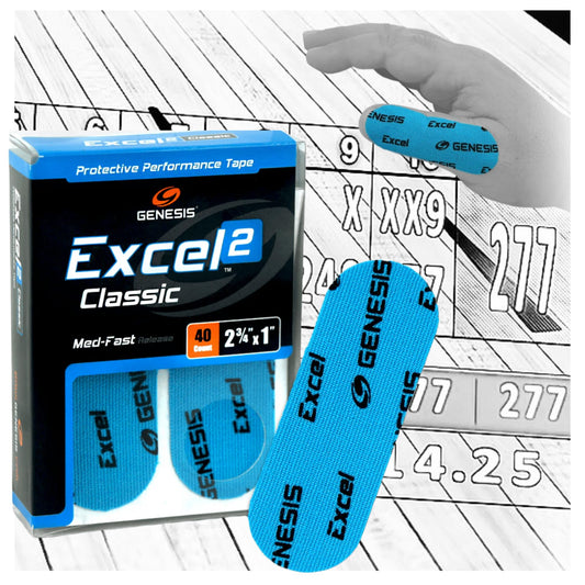 pincipal, tape de proteccion del pulgar, excel classic 2 liberacion media rapida, color azul, 40 piezas, u-turn sport 