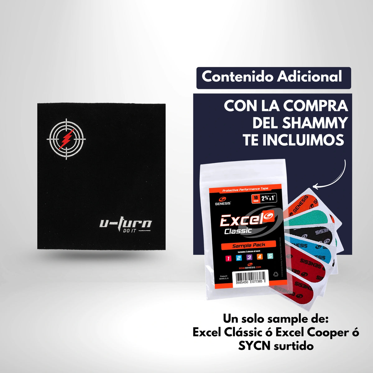 Shammy de Limpieza negro U-Turn muestras de regalo de tiras excel 