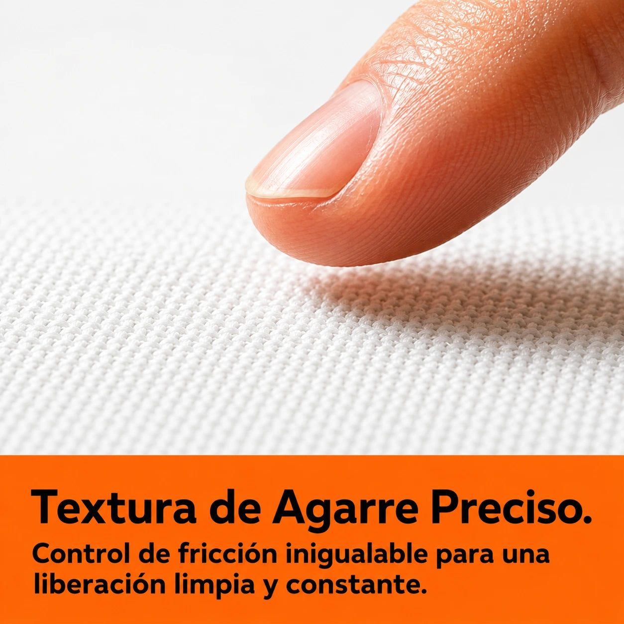Cinta de inserción pulgar 1/2 pulgada blanca, detalle del material