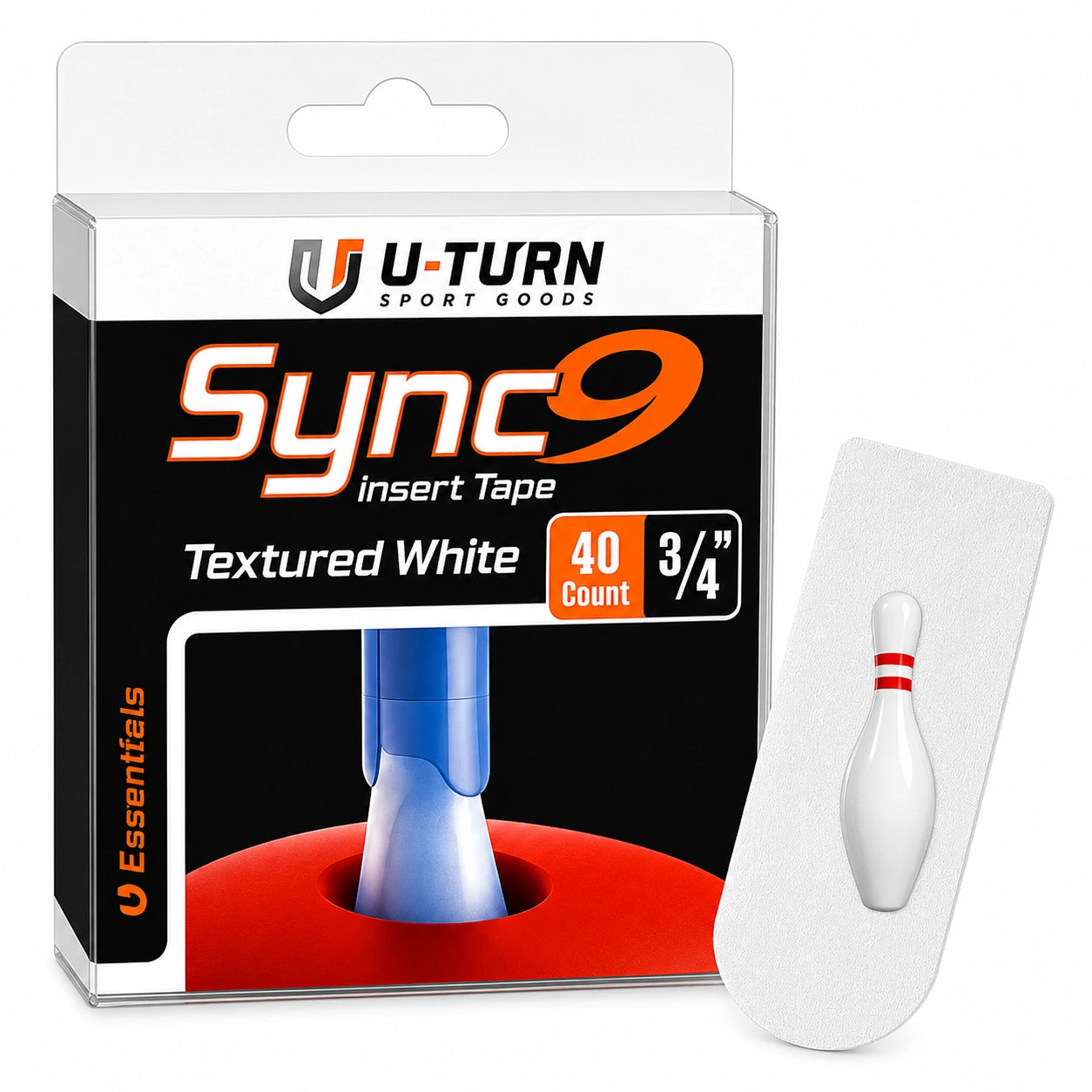 Pack de 40 piezas, cinta de inserción pulgar 3/4 pulgada blanca