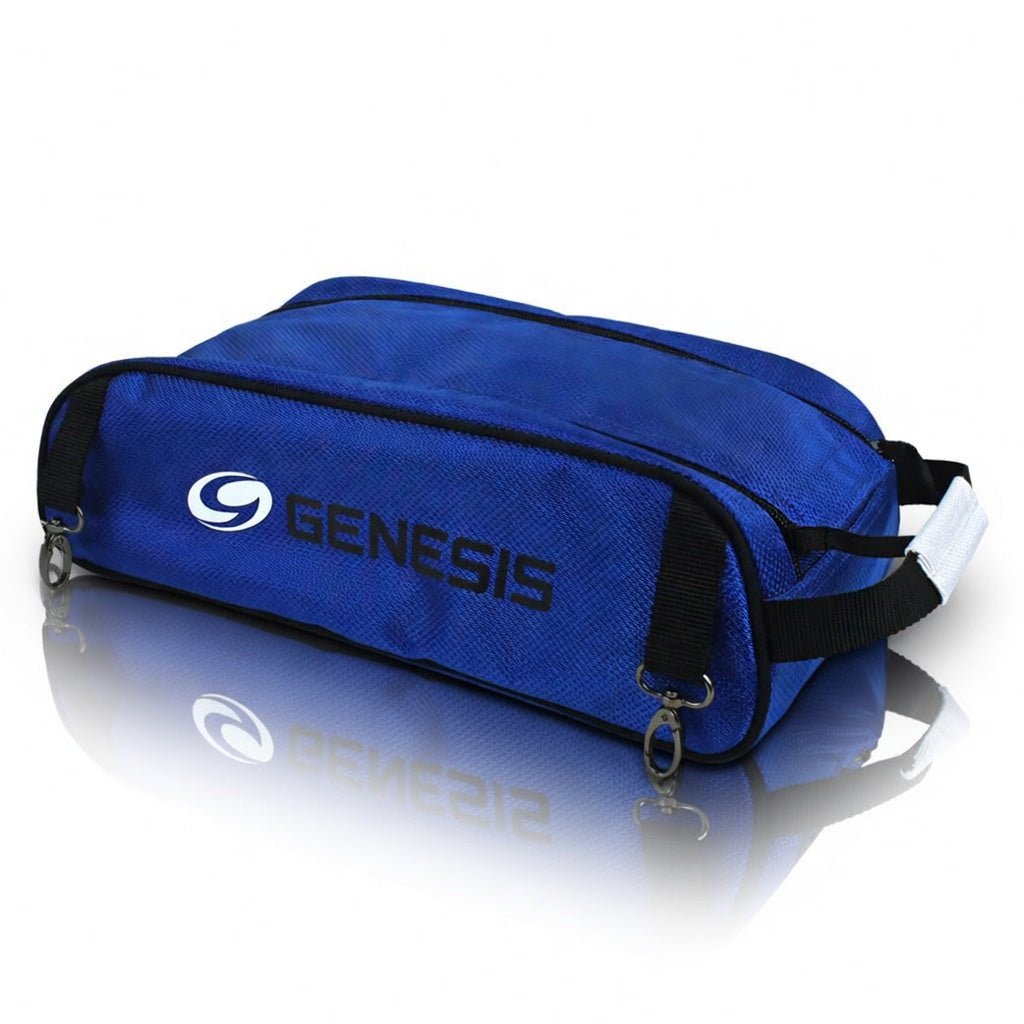bolsa accesorios zapatos azul facil transportar